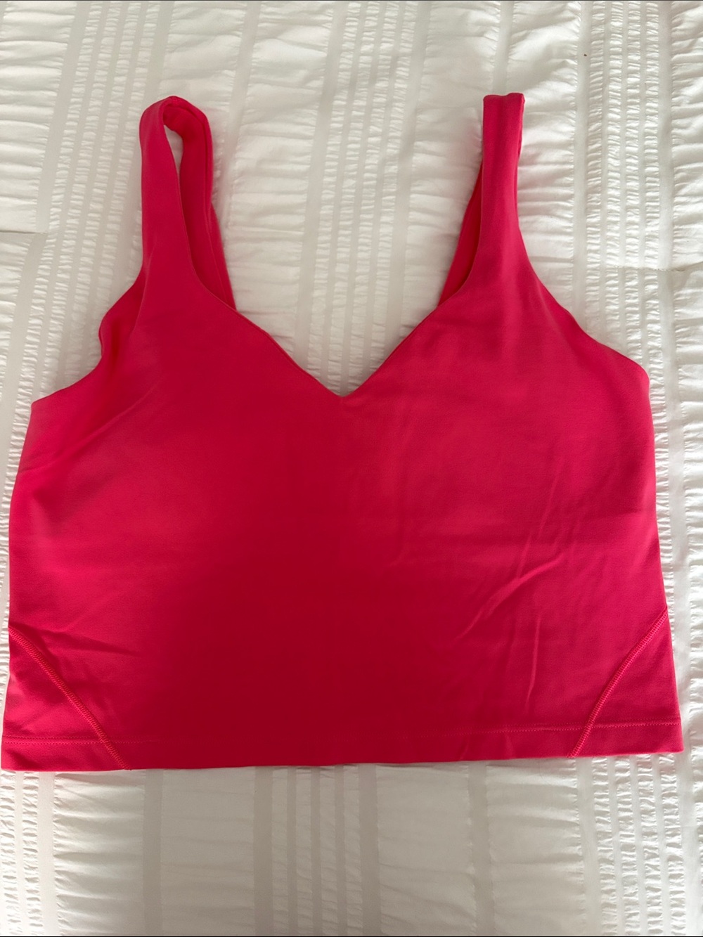 Lululemon Align Bright Pink V-Neck Crop Tank Top